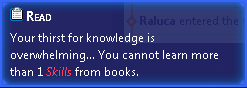 Message for characters who have already read one Mage Book