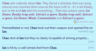 Chao injures Ian and then proceeds to torture him, revealing a long list of mushy actions.